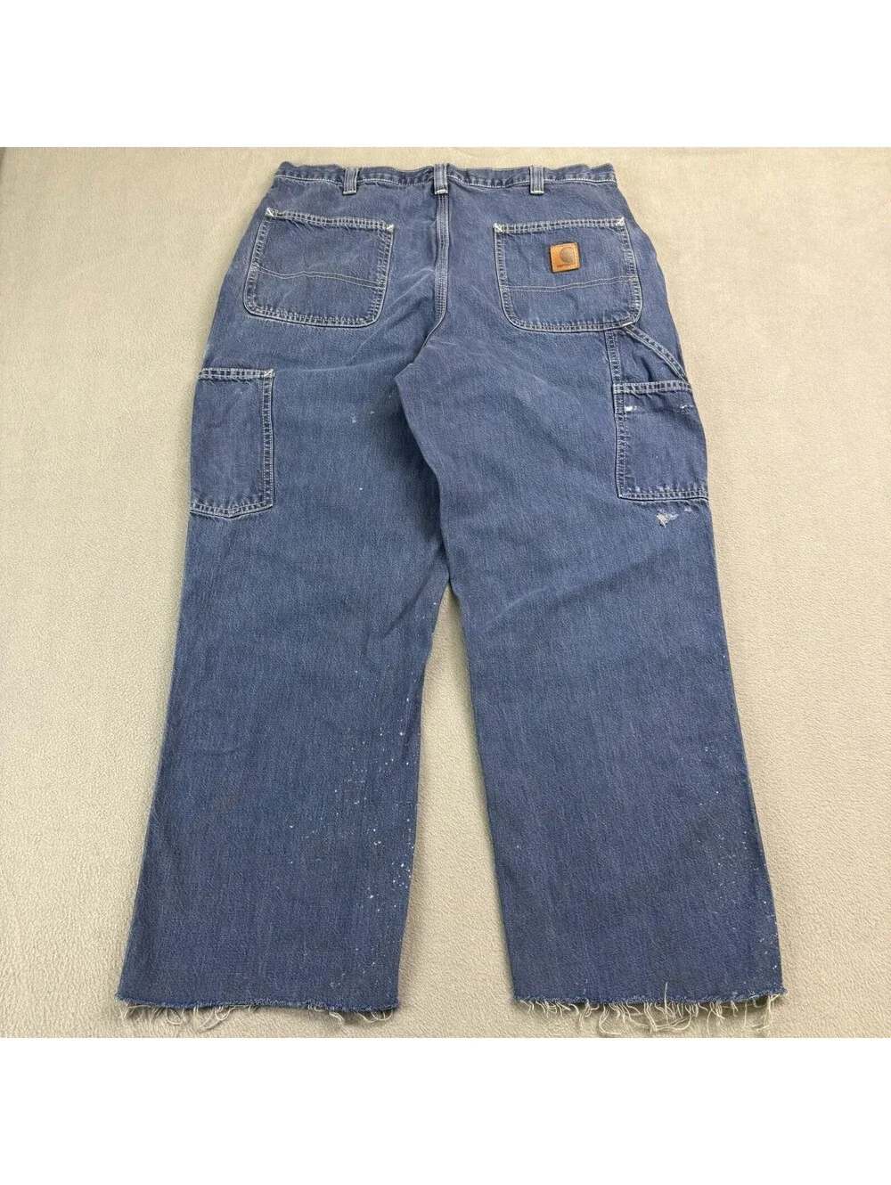 Vintage Carhartt Carpenter Denim Jeans Size 34 x 26 in. (Cut Cuffs) Dungaree Fit